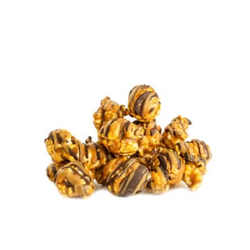 chocolate and peanut butter covered popcorn