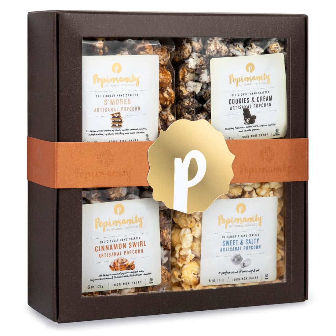 Gourmet Popcorn Git Box with 4 Specialty Flavors