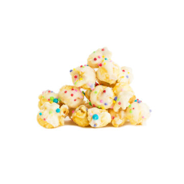 birthday cake flavored handmade popcorn