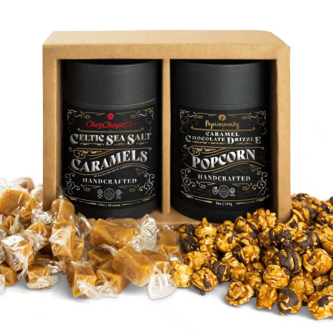 ChezChaya Caramels & Popcorn Box