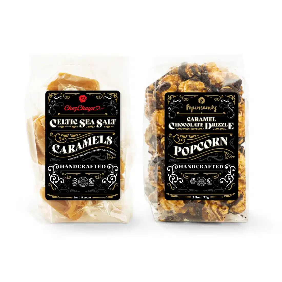 Caramels and Popcorn bags