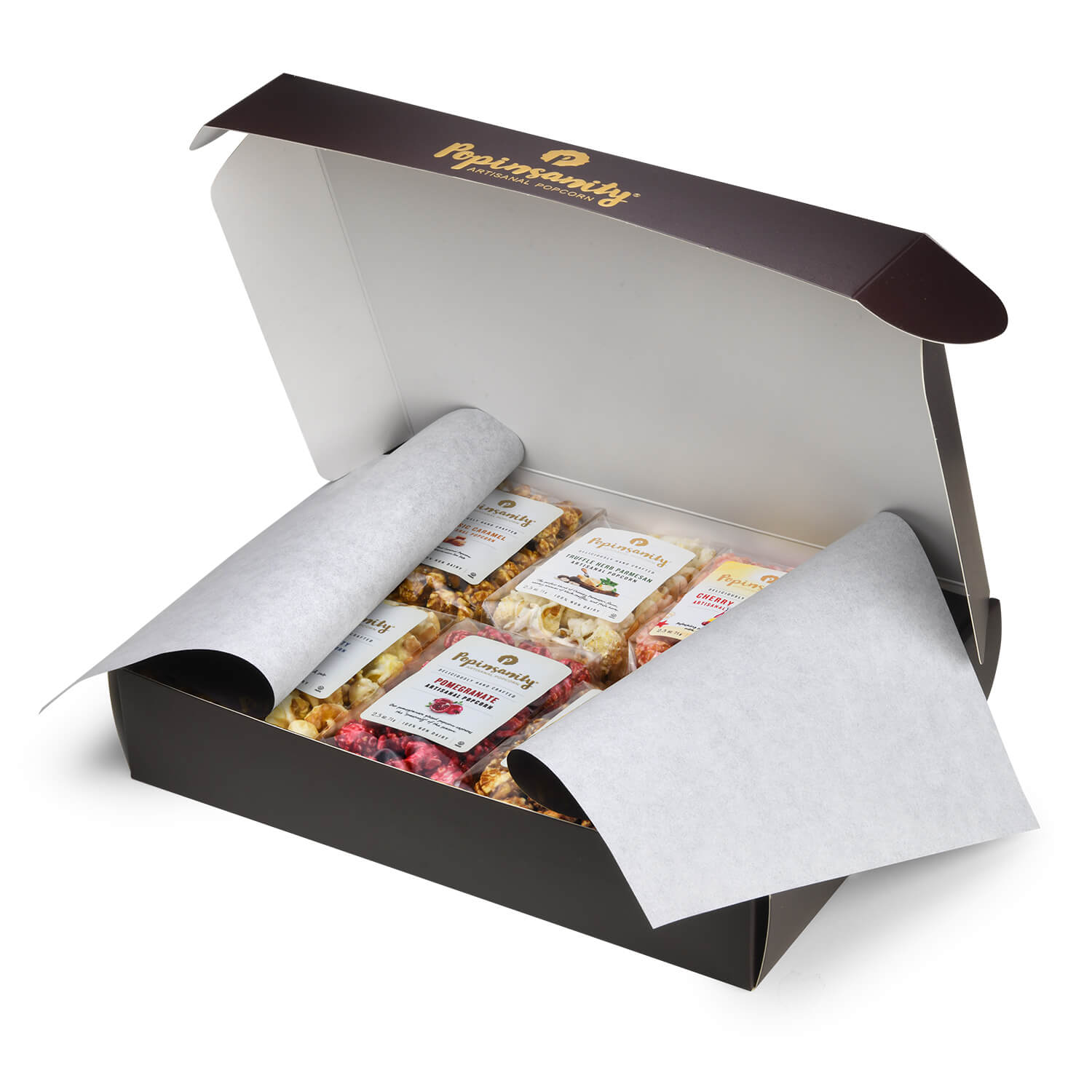 Gourmet Popcorn Sampler Gift Box • 10 Flavor Assorted Taster Pack