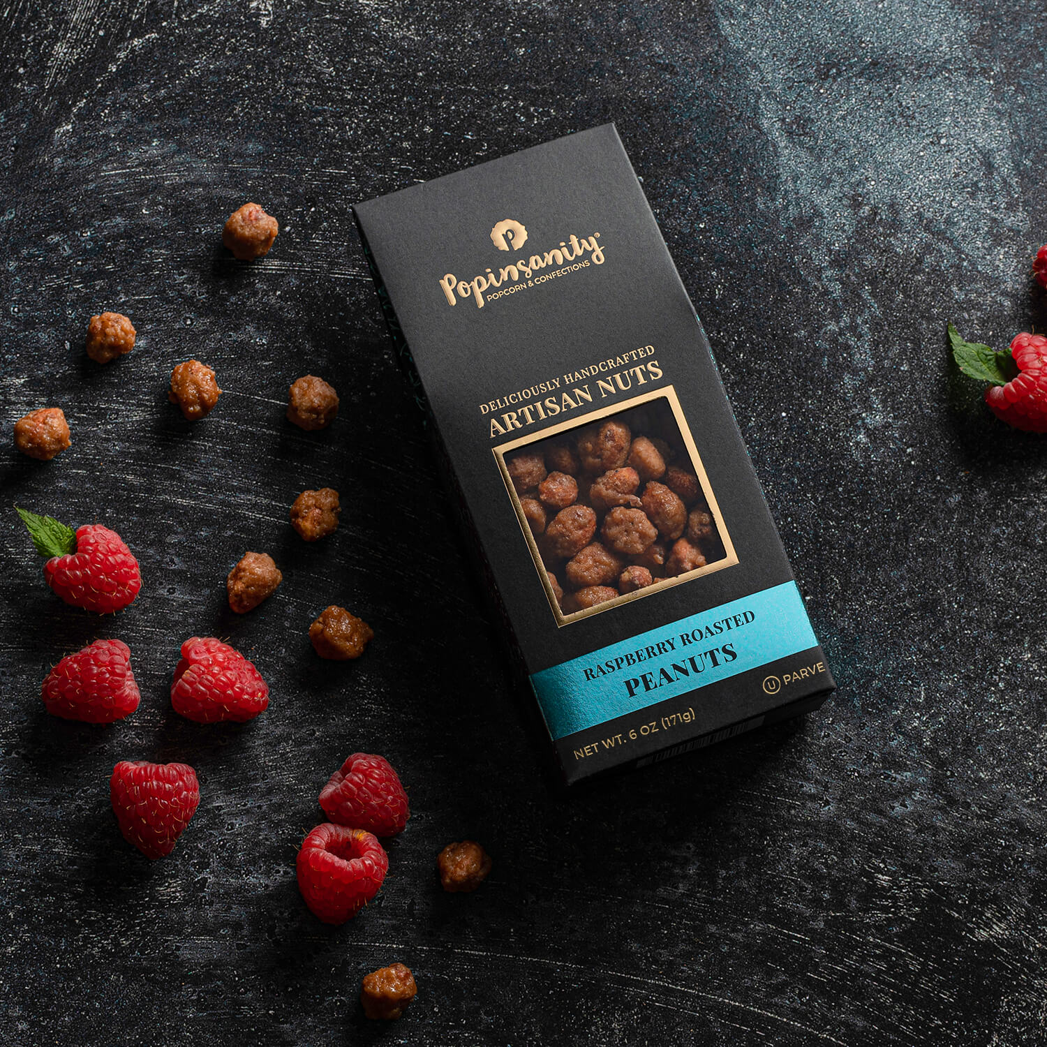 Raspberry Roasted Peanuts • Gourmet Candied Nuts Gift • Popinsanity