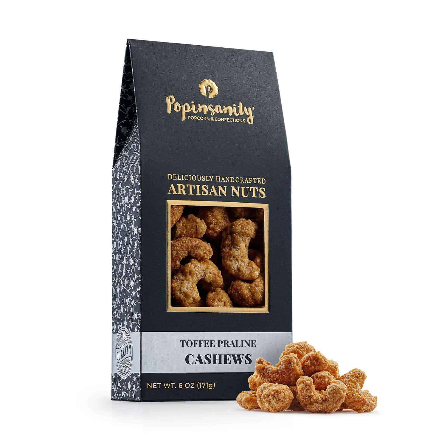 NTPC6 Toffee Praline Cashews Gourmet Fresh Roasted Nuts