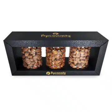 Luxury gourmet nuts gift set with 3 delicious flavors