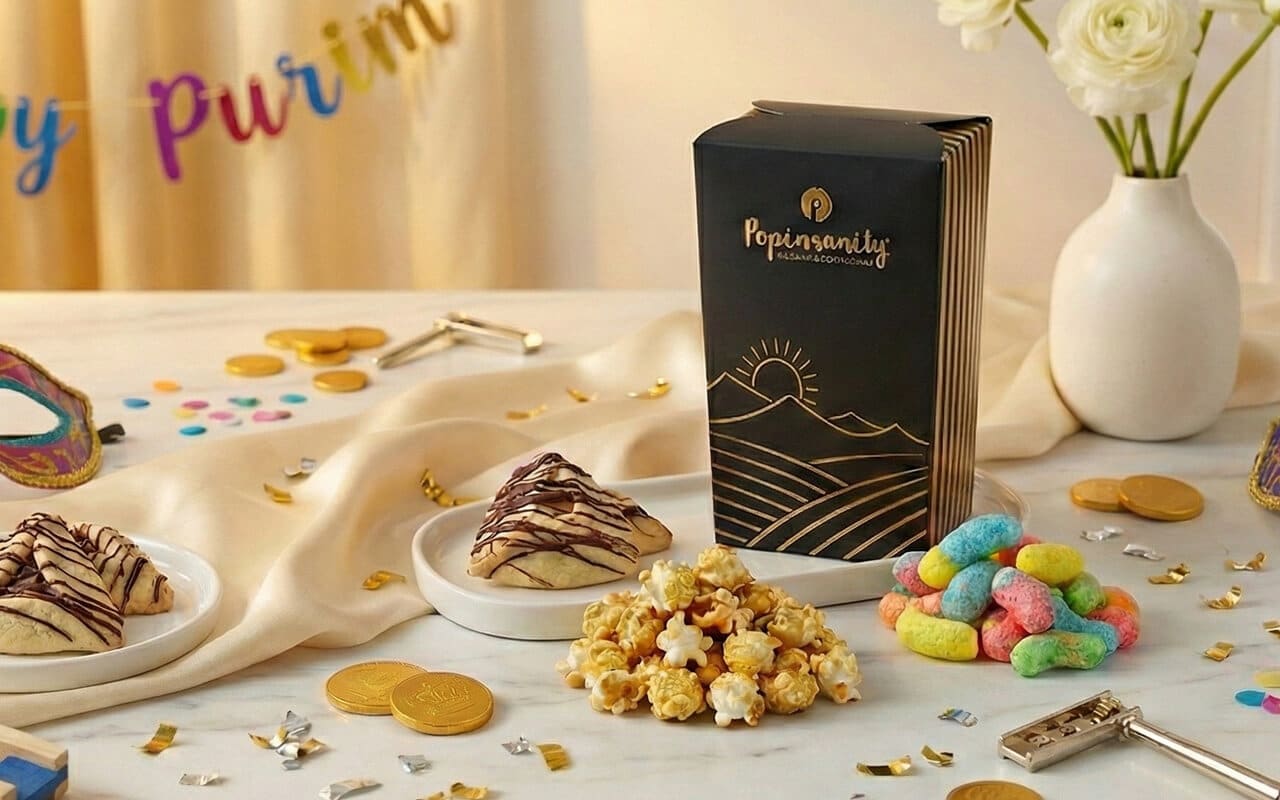 Gourmet Popcorn Mini Manot • Affordable Mishloach Manos • Popinsanity