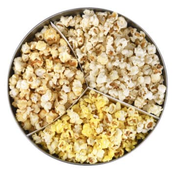 Popinsanity Vegan Popcorn Variety Pack: Enjoy the Savory Delights of Truffle Herb Parmesan, Sweet Jalapeño Kettle Corn, and Traditional Theatre Popcorn. Perfect for Sharing or Personal Indulgence.